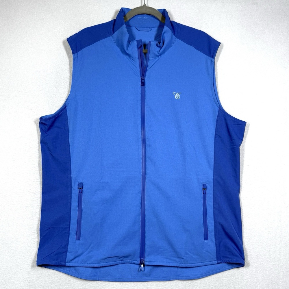 Holderness and Bourne Vest Mens XL The Hayes Lightweight Full Zip Sankaty Blue